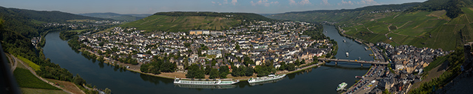 Bernkastel-Kues from Landshut Castle Ruins