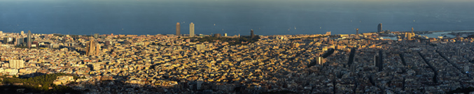 Barcelona - view from Tibidabo Amusement Park at 1200 mm