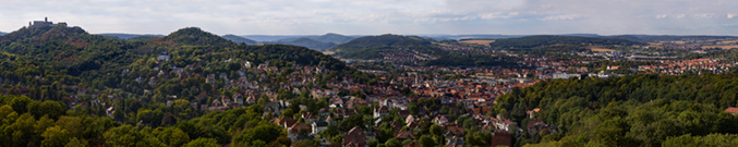 Eisenach - Blick vom Burschenschaftsdenkmal